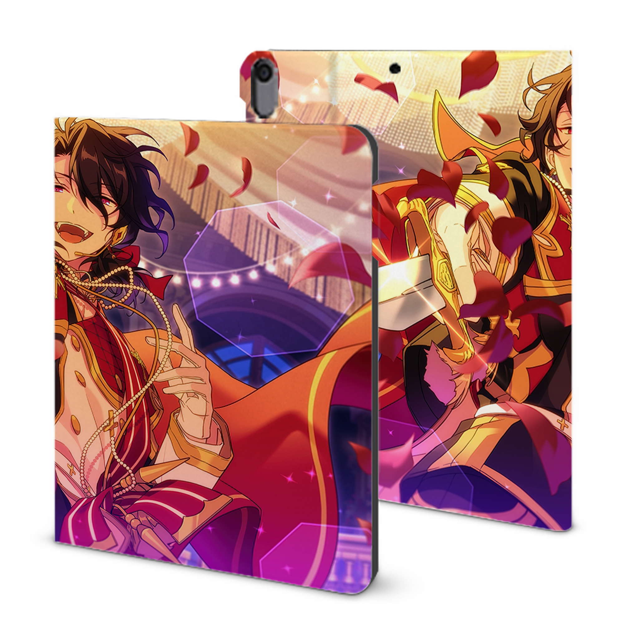 （画像用） あんさんぶるスターズ! Ensemble Stars IPad ケース ブック型 PUレザー TPU 耐衝撃 軽量 薄型 ペン収納なし 全面保護 IPad 各モデル対応